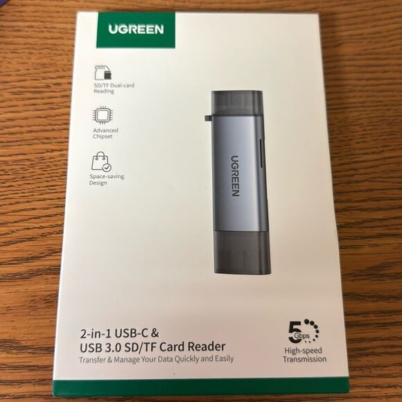 UGREEN SD Card Reader, USB C USB 3.0 Micro SD Card Reader Memory Card Reader - Picture 1 of 1